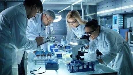 Scientists conducting sleep research